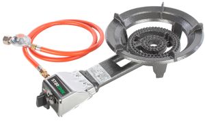 SEVICO Gaskocher Hockerkocher Gaskocher Gasbrenner Campingkocher Schlauch Druckminderer Wok 8,5kW für Camping und Outdoor Ohne Gaskartusche V24+P3