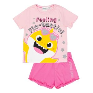 Baby Shark - "Feeling Fin-Tastic" Schlafanzug mit Shorts für Mädchen NS7472 (98) (Pink)