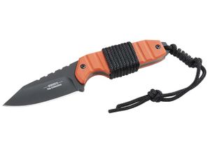 Herbertz TOP-Collection Outdoor-Messer, Stahl 440,, G10-Griffschalen mit Kordelwicklung, Kunststoffscheide