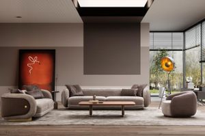 Luxus Sofagarnitur Sofa Braun Garnitur Sofas 4 3 1 Sitzer 3tlg Set JVmoebel