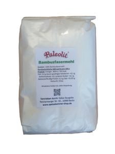 Paleolit Bambusfasermehl Bambusfasern zum Backen 500g Bambusmehl / glutenfrei / paleo / ballaststoffreich