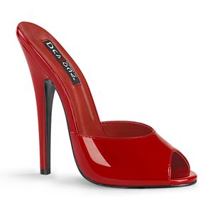 DOMINA-101 erotic Devious High Heels Dámské podpatky červené lakované nízké ceny