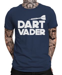 Dart Vader - Dart Dartscheibe Dartpfeil Dartspieler Herren T-Shirt, Navy Blau, L