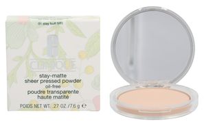 Clinique Stay Matte Sheer Pressed Powder Oil-Free Kompaktpuder Stay Buff 01 7.6g