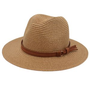 Panamahut, Strohweberei, UV-Schutz, für Herren und Damen, faltbar, Anti-Sonnenkappe für Strand, Khaki