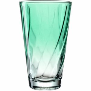 LEONARDO Twist, Sklenice na letní koktejly, 300 ml, Sklo, Zelená, 4 kusů, Kulatý