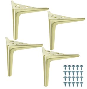 Möbelbeine 15 cm, Haarnadel-Design, gebürstetes Gold, Set mit Schrauben, elegante Möbelfüße, 4 Stück