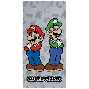 Halantex - Ręcznik Super Mario szary 70x140