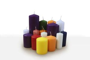 10 KG Kerzen, Stumpenkerzen A-Ware gemischt verschiedene Größen und Farben, NEU TOP Ware