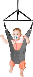 COSTWAY Baby Türhopser längenverstellbar, Tür Schaukel, Türrahmen Jumper inkl. Türklammer, für Kleinkinder von 6-12 Monate (Grau)