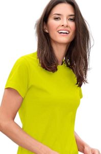 2-PACK - Damen einfaches T-Shirt, Farbe zitronengelb, Größe L