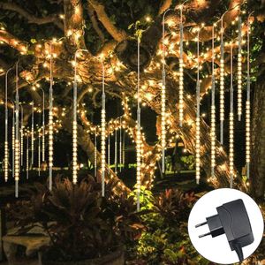 Meteorschauer Regen Lichter, 288 LEDs Eiszapfen Lichterkette Wasserdicht für Innen Außen Weihnachten Deko, Warmweiß
