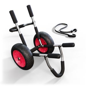 Prepravný vozík OK-Living SUP, jednoduchý, čierny/červený