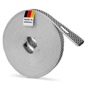 BAUHELD® 6m Rolladengurt 14mm - Schwarz-Weiß [Hergestellt in Deutschland]