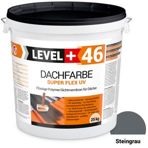 Farba Dachowa Elastyczna 25KG Szara Płynna Folia Dachowa Level Plus 46