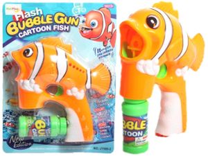 Malplay Seifenblasenpistole Fisch Blasenmaschine Seifenblasenmaschine Drinnen Und Draußen Pistole Bubble Gun 150ml Seifenblasen für Babys ab 3 Jahren