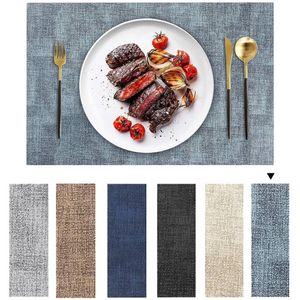 6 Stück 45*30cm Leder Tischsets Abwaschbar, Wasserdicht Tischset, Platzsets Abwischbar Doppelseitigen, Platzset, rutschfest Platzdeckchen, Tischuntersetzer(Hellblau)
