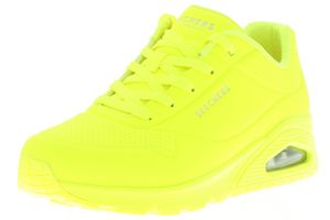 Skechers 73667/NYEL Damen Low Sneaker UNO-NIGHT-SHADES Neon-Gelb Synthetik