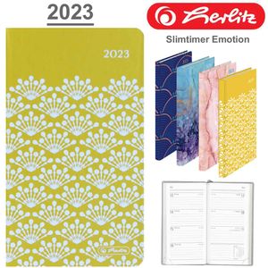 Herlitz Buchkalender Slimtimer Emotion 2023, Jahr / Motiv:2023 / Gelb