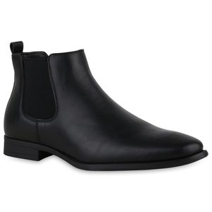 VAN HILL Stylische Herren Chelsea Boots Business Schuhe Stiefel 813545, Farbe: Schwarz, Größe: 43