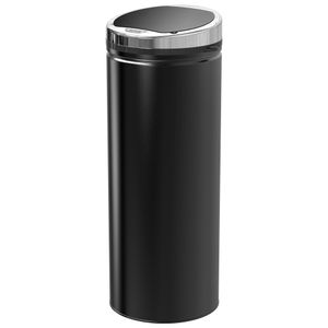 Odpadkový kôš 03-0046, senzor pohybu, nerezová oceľ, čierny, 30,5 x 30,5 x 81,5 cm
