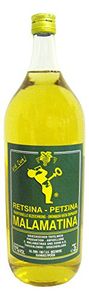 Retsina Malamatina Weißwein Trocken, leicht harzig aus Griechenland 2000ml