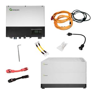 Hybrid-Wechselrichter Growatt SPH3000, wählbarer Solarspeicher 2,56-10,24 kWh 2 Speichermodule