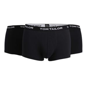 TOM TAILOR Herren Boxershorts, 3er Pack - Hip Pants, Buffer G4, Boxer Brief, Uni Schwarz XL