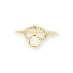 JuwelmaLux Ring 750/000 (18 Karat) Gold mit Diamant und Opal JL30-07-0816 51