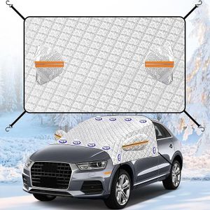 Auto Windschutzscheiben Abdeckung, Frontscheibenabdeckung Faltbar, Autoabdeckung Winter Schutzabdeckung Schnee EIS Frost Staub Wasserbeständig UV,Flexible Größe für SUV LKW Auto Groß Oder Klein