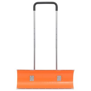 vidaXL Schneeschieber mit Teleskopgriff Orange 96 cm Stahl