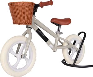 Born Lucky Laufrad Deluxe verstellbarer Sattel und Korb  Oliv