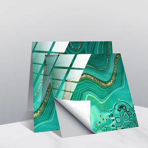 10 Stück Glänzend Selbstklebende Moderne Wandaufkleber Wandtattoos,Farbe: Grün,Größe:20x20cm