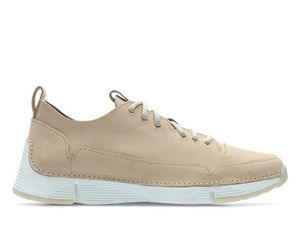 Clarks Herren beige Leder Halbschuhe Tri Spark 44