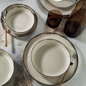 Hermia Concept, Kütahya Porselen,(18 Stücke), Abendessen , Zimt, 100% Porzellan