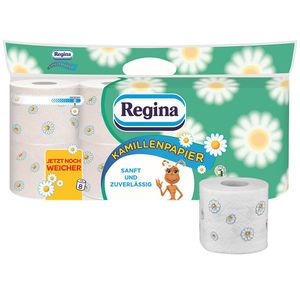 Regina 212955 Toilettenpapier Kamillenpapier 3-lagig 56 Rollen