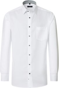 REDMOND Herren Businesshemd Langarm Kent Comfort-Fit Twill Weiß 4XL