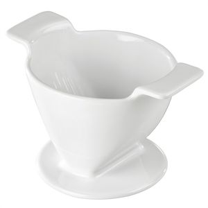 Xavax Porzellankaffeefilter (Dripper), Größe 4, weiß