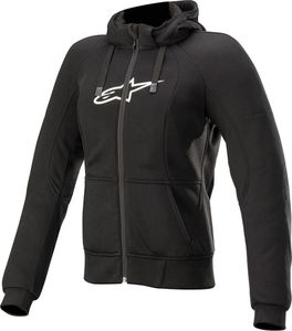 Alpinestars Stella Chrome Sport Damen Motorrad Hoodie Farbe: Schwarz/Weiß, Grösse: M
