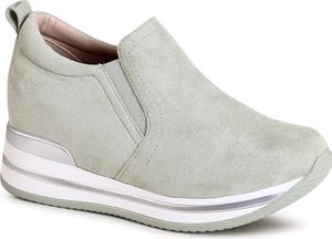 topschuhe24 2666 Damen Keil Halbschuhe Hidden Wedges Slipper, Farbe:Light Green, Größe:36 EU