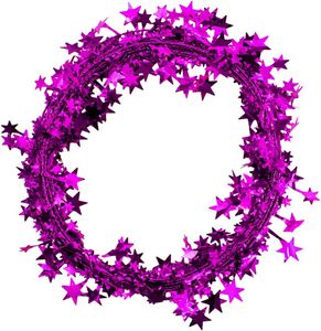 Oblique Unique Folien Girlande Stern Lametta Hängedeko Tisch Deko Geburtstag Weihnachten JGA Silvester Party - pink