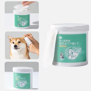 3 Stück Reinigungstücher für Katzen und Hunde, Pflegetücher, zur Augen-, Ohren- und Pfotenreinigung