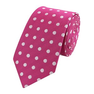 Fabio Farini Mehrere Farben Gepunktete Krawatten 6cm, Breite:6cm, Farbe:Rosa (Weiß)