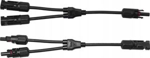 Y Solarstecker Verteiler Buchse für Solarpanel mit Kabel Adapter Paar Solarkabel +/- 2-Fach Verbinder Photovoltaik