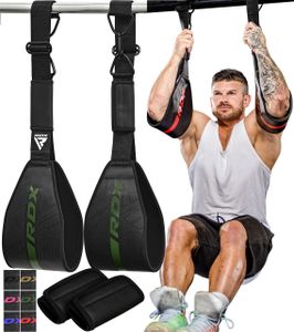 RDX Fitness Hängende AB-Gurte für Bauchmuskelaufbau und Core-Training, Maya Hide Ledergurt RDX Fitness Hängende AB-Gurte für Bauchmuskelaufbau und Core-Training, Maya Hide Ledergurt