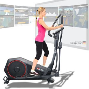 AsVIVA Crosstrainer C28, 16 kg Schwungmasse, Handpulssensoren, Bluetooth, Kinomap