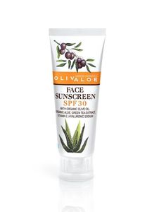 OLIVALOE 00163 - Face Sunscreen SPF30 - Gesichts-Sonnenschutz LSF 30, 75ml, Naturkosmetik