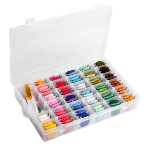 Stickgarn Embroidery Floss, Stickerei Starter Kit mit Organizer Aufbewahrungsbox- 96 Farben Baumwollfaden und Kreuzstich Werkzeugsatz