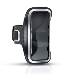 Arendo Smartphone-Tragegurt, Fitness Armband für 4,7" Smartphones, Schlüsselfach, Reflektorstreifen