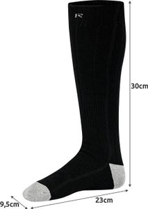 Universal Electric Heated Socks, Schwarz, Modalfaser + Kaschmir, Größe 36-44